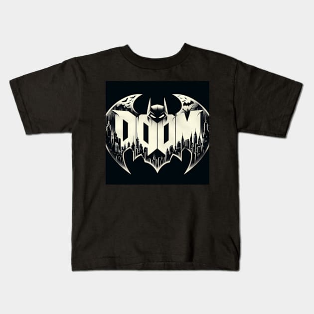 Doom Batman Kids T-Shirt by The Doom Guy